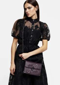 Dominion Embroidered Shoulder Bag