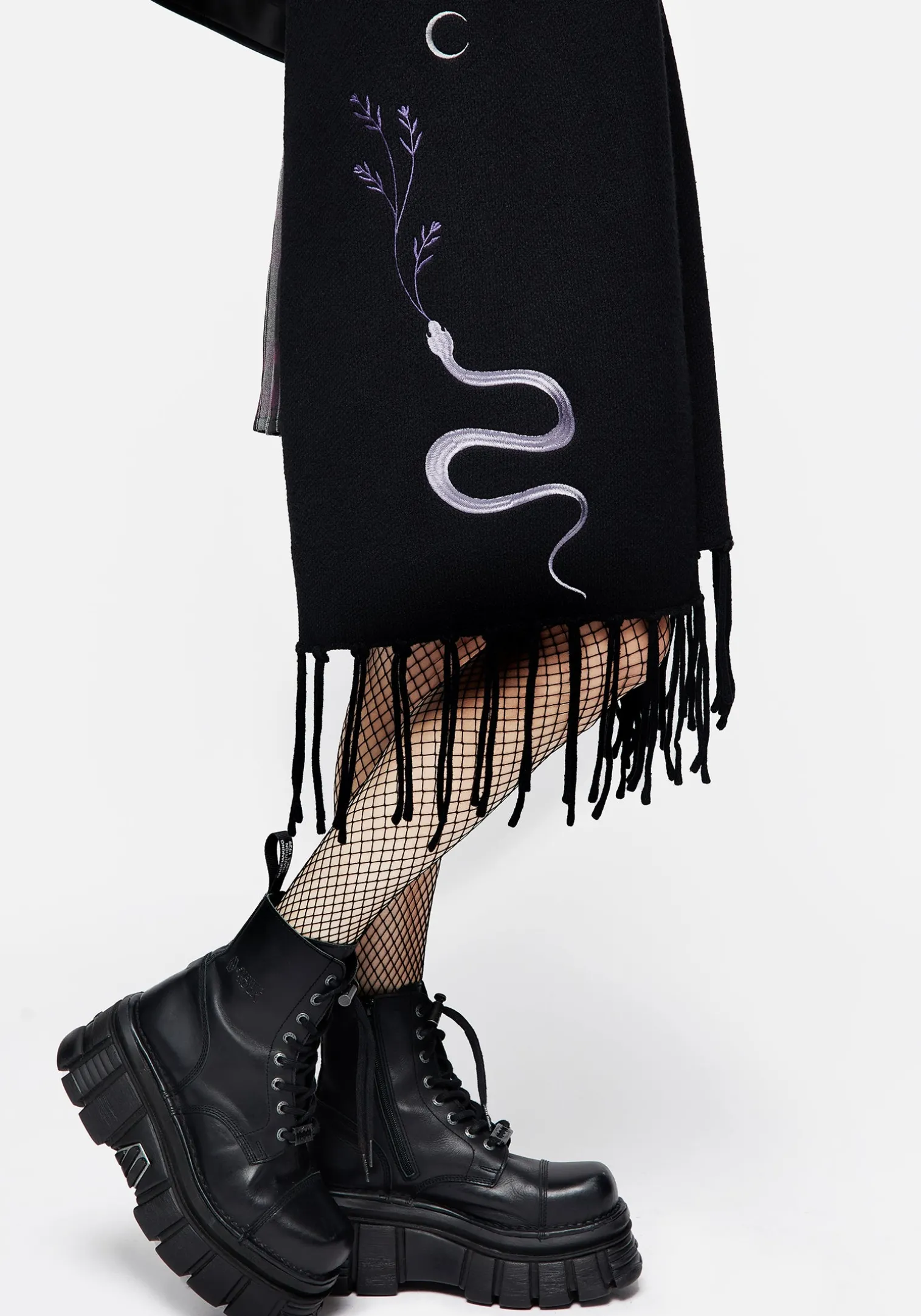 Dominion Snake Embroidered Scarf