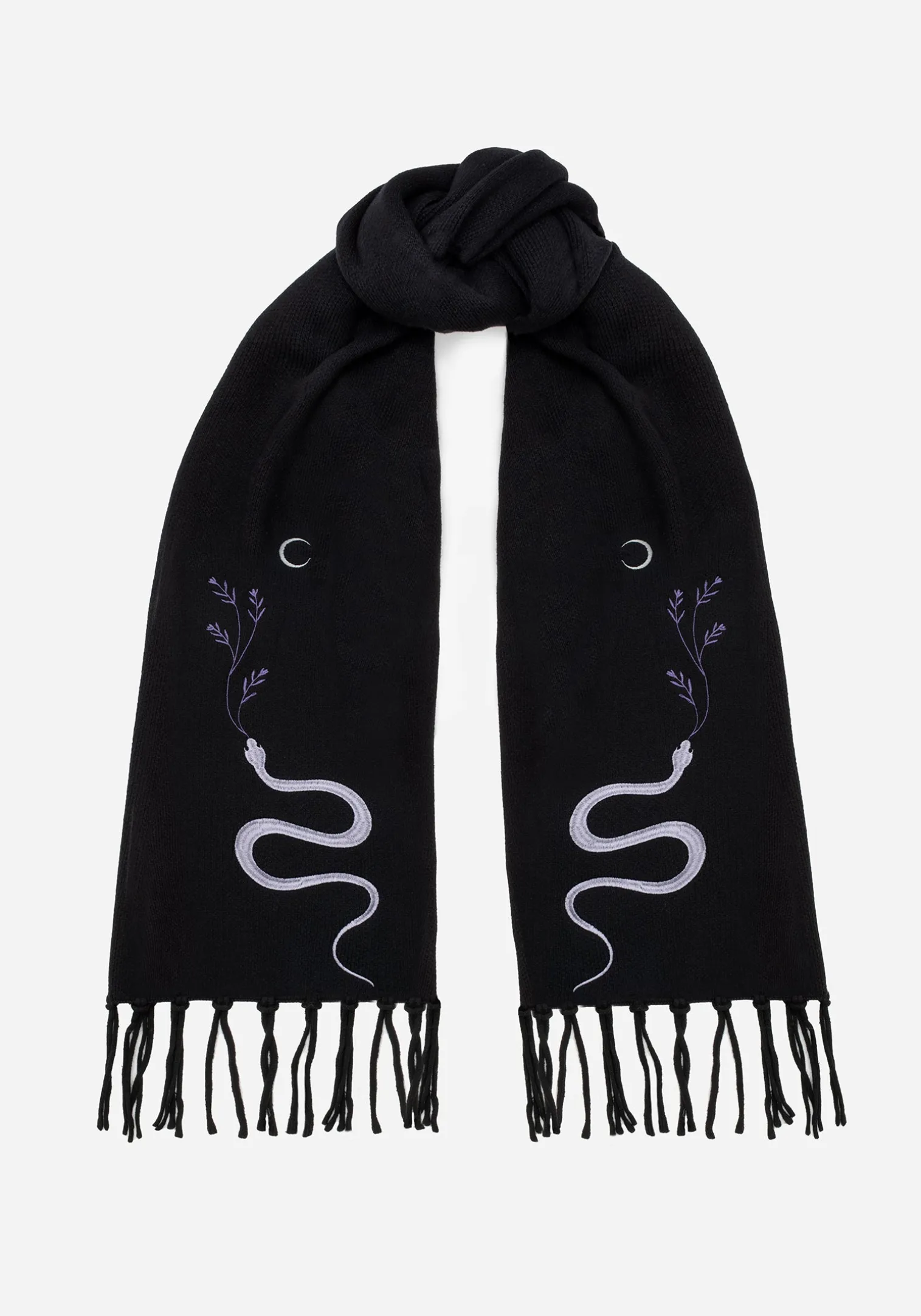 Dominion Snake Embroidered Scarf