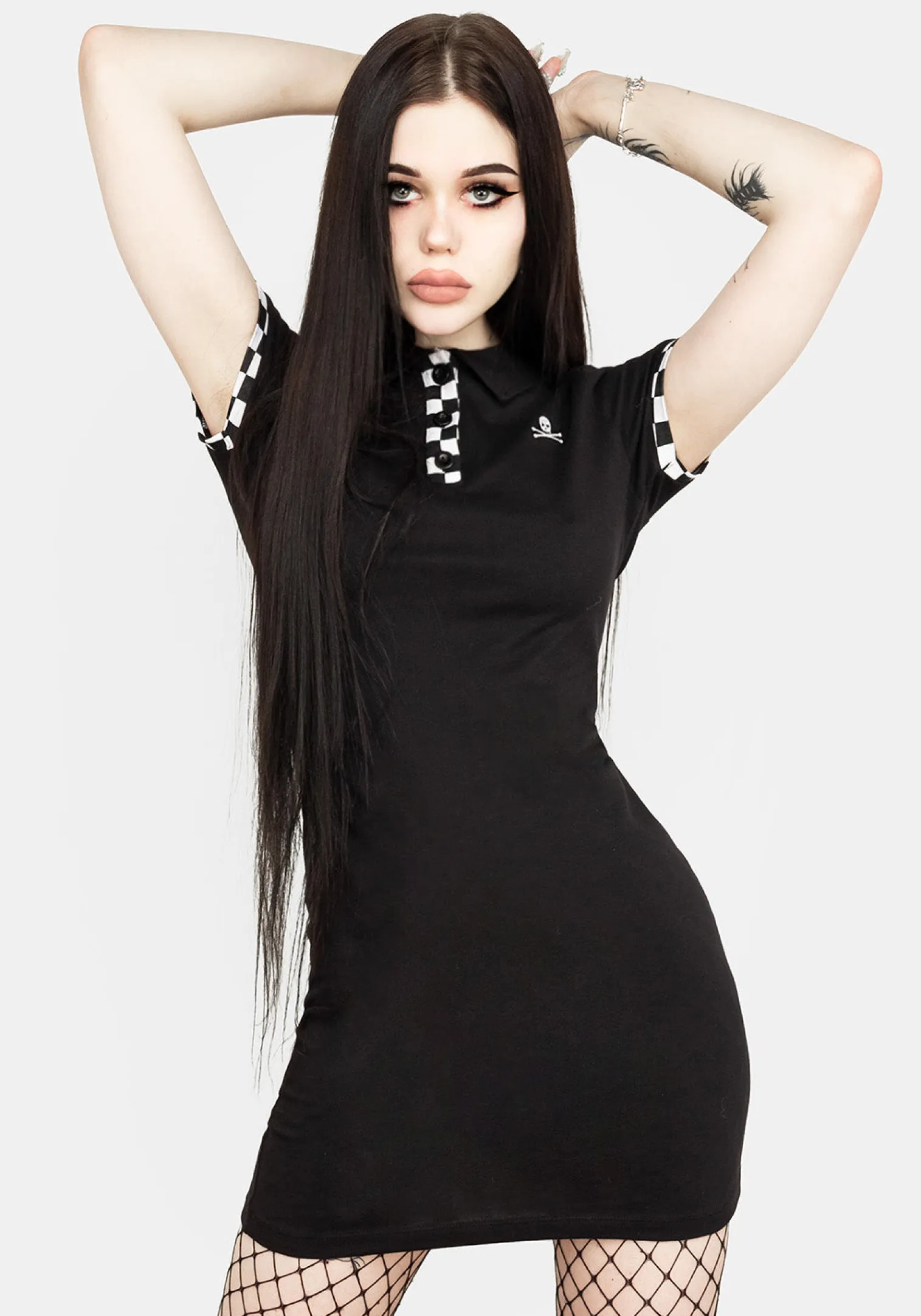 Domino Skull Polo Dress