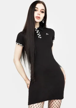 Domino Skull Polo Dress