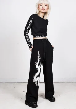 Dragon Wide Leg Sweatpants