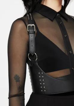 Dungeon Studded Leather Wrap Harness