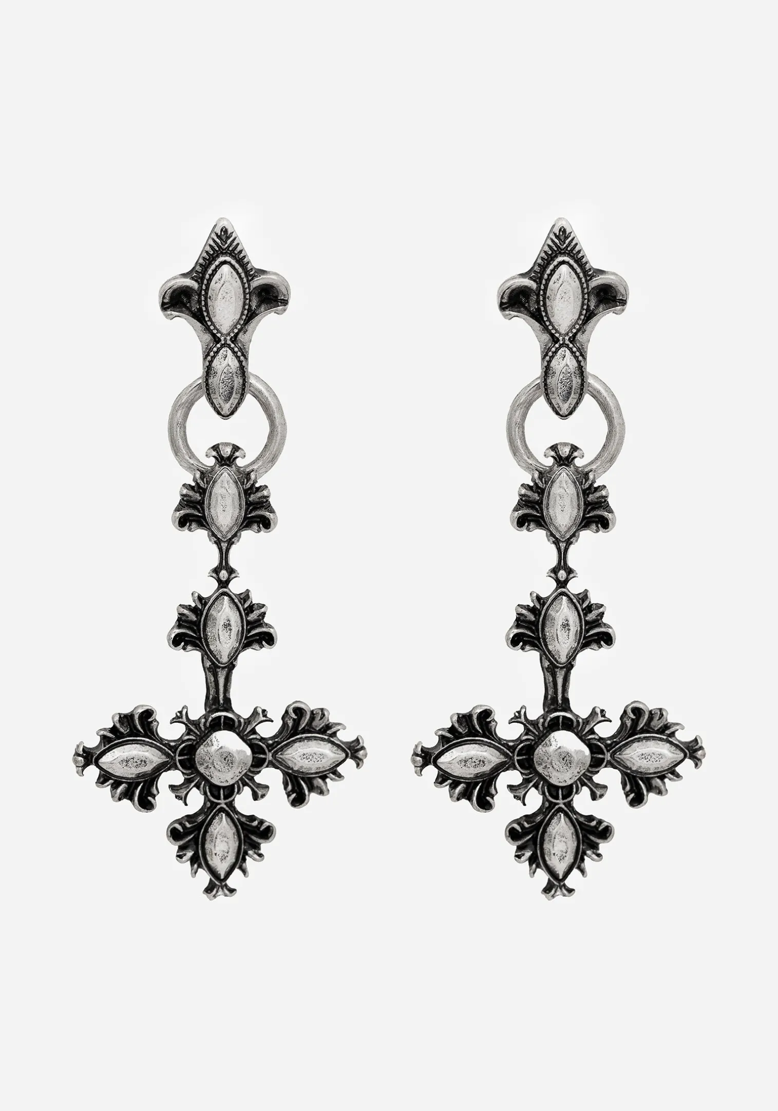 Edwina Cross Drop Earrings