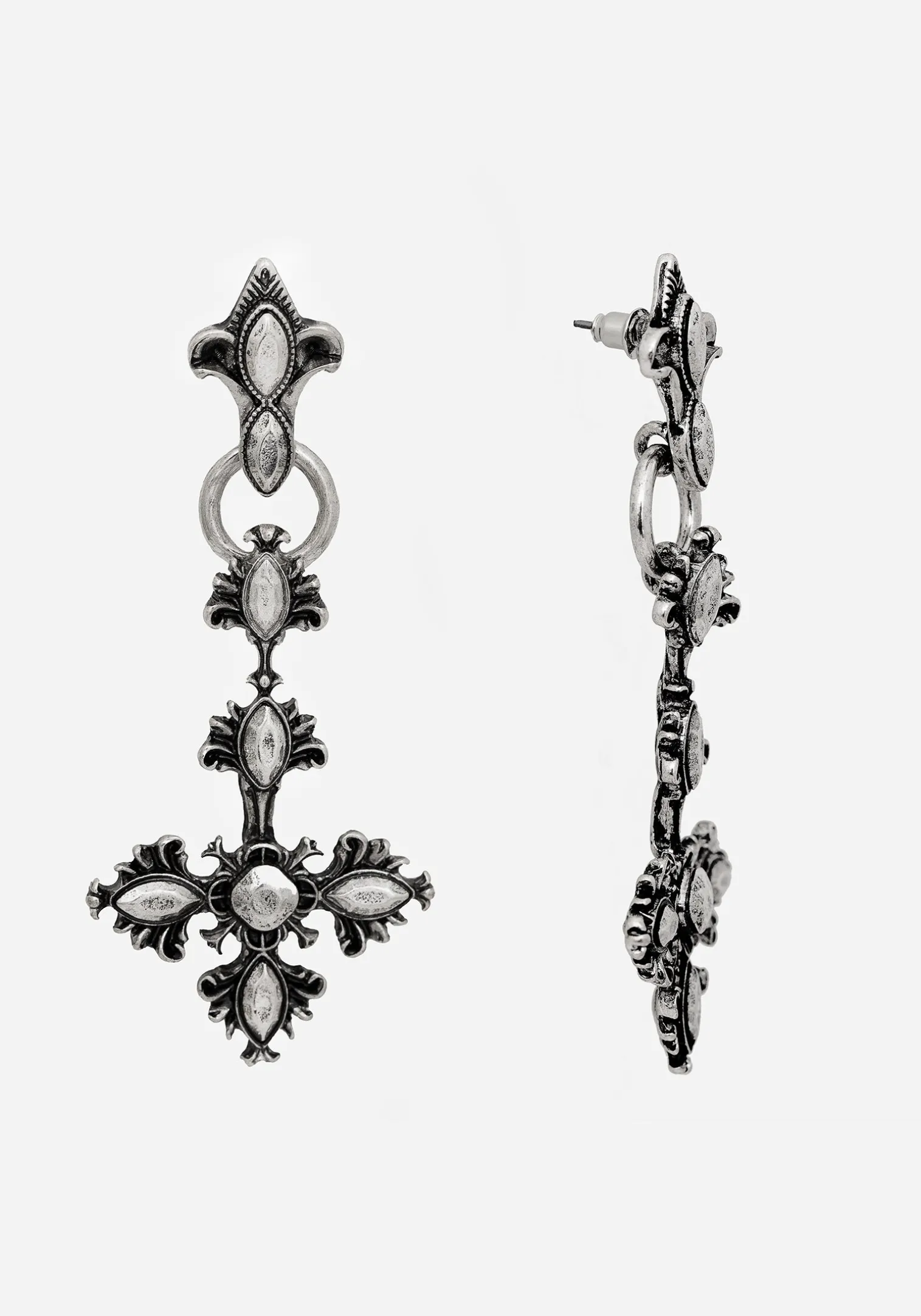Edwina Cross Drop Earrings