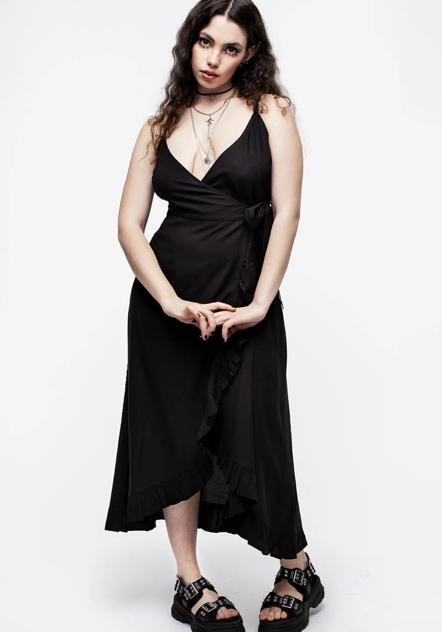 Eerie Cami Midaxi Wrap Dress
