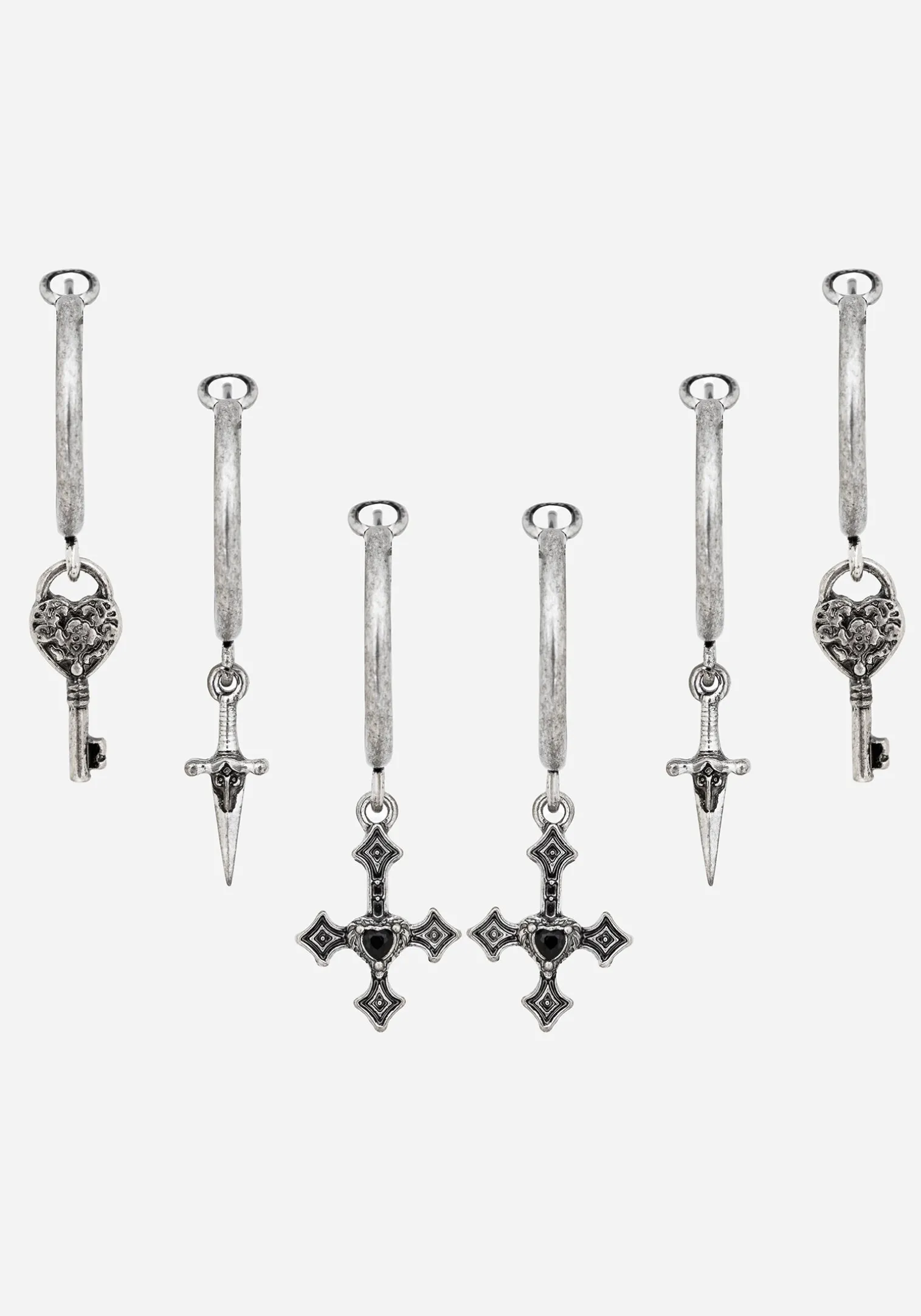 Eilir Twisted Vintage Charm Hoops Set