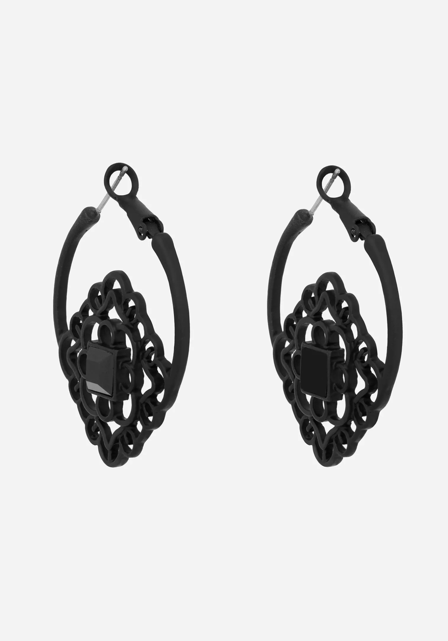 Elaine Ornate Hoop Earrings