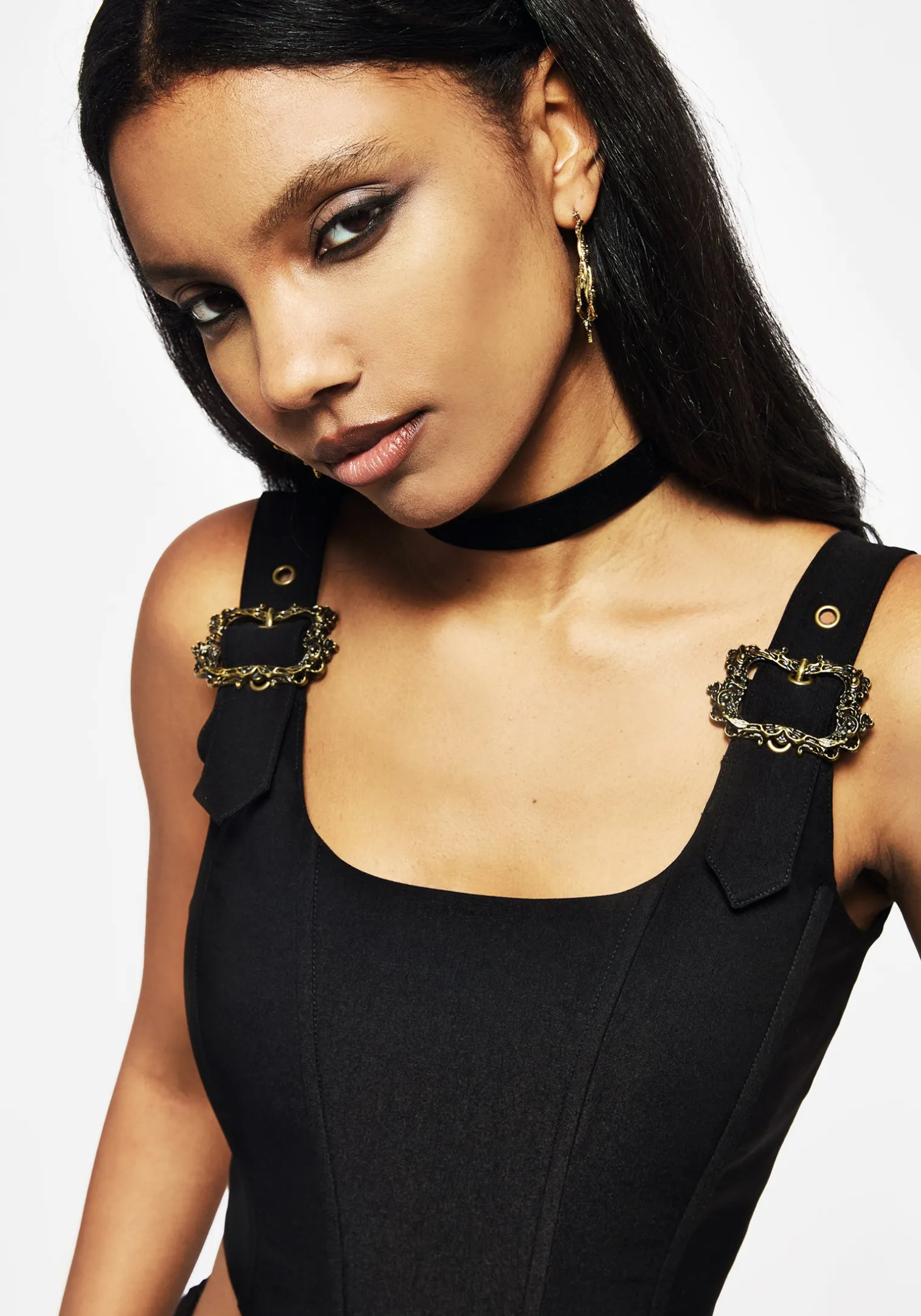 Elder Buckle Detail Corset Top