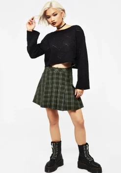 Eliana Celestial Pointelle Knit Crop Jumper