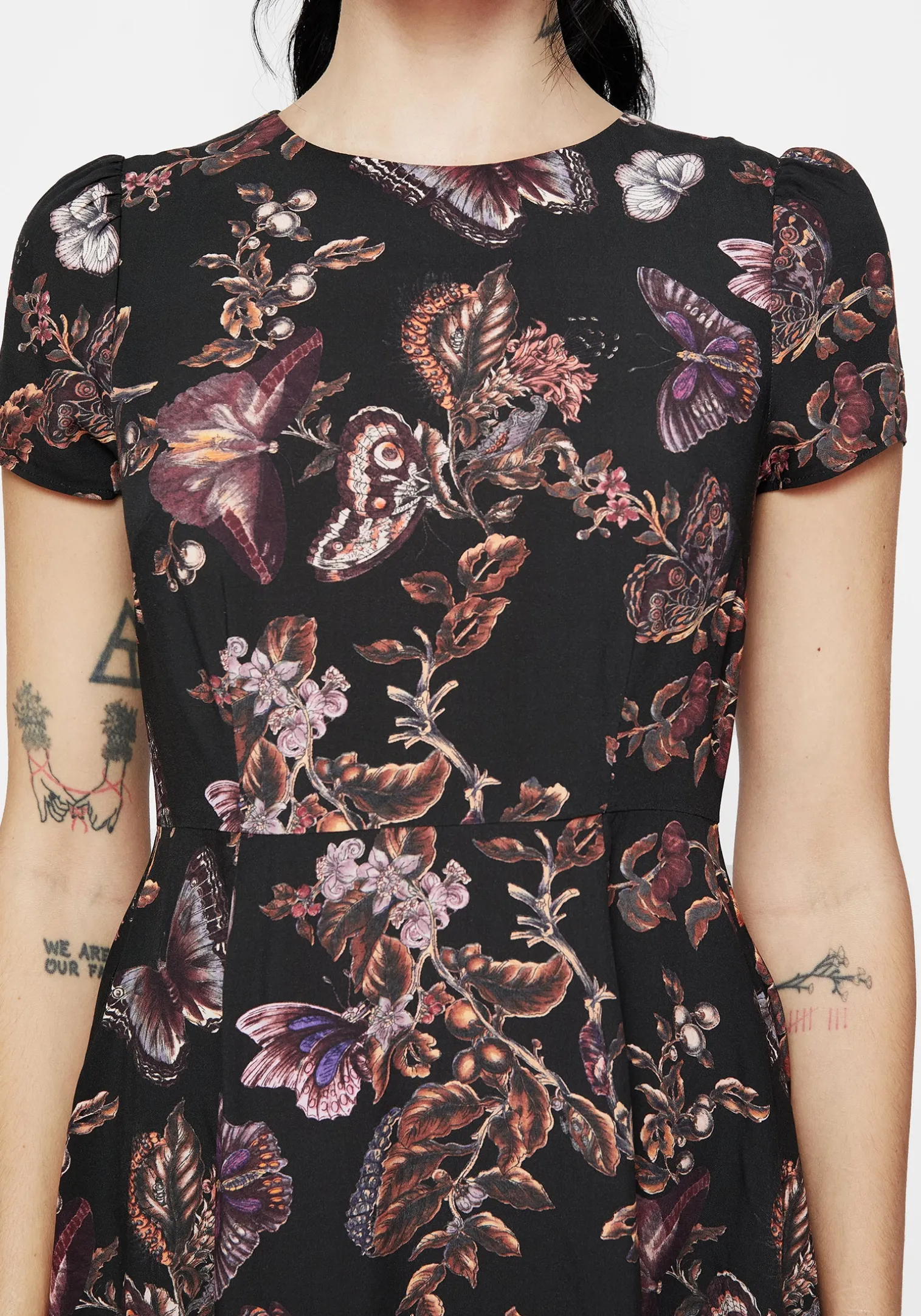 Eloise Floral Butterfly Print Mini Dress