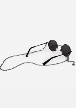 Emilie Round Sunglasses with Chain