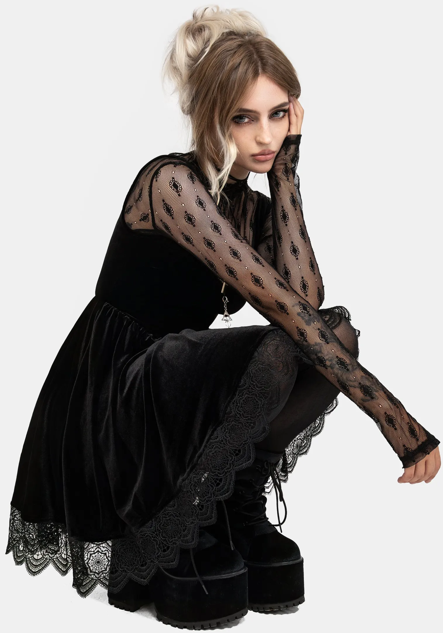 Essendi Long Sleeve Mesh Top