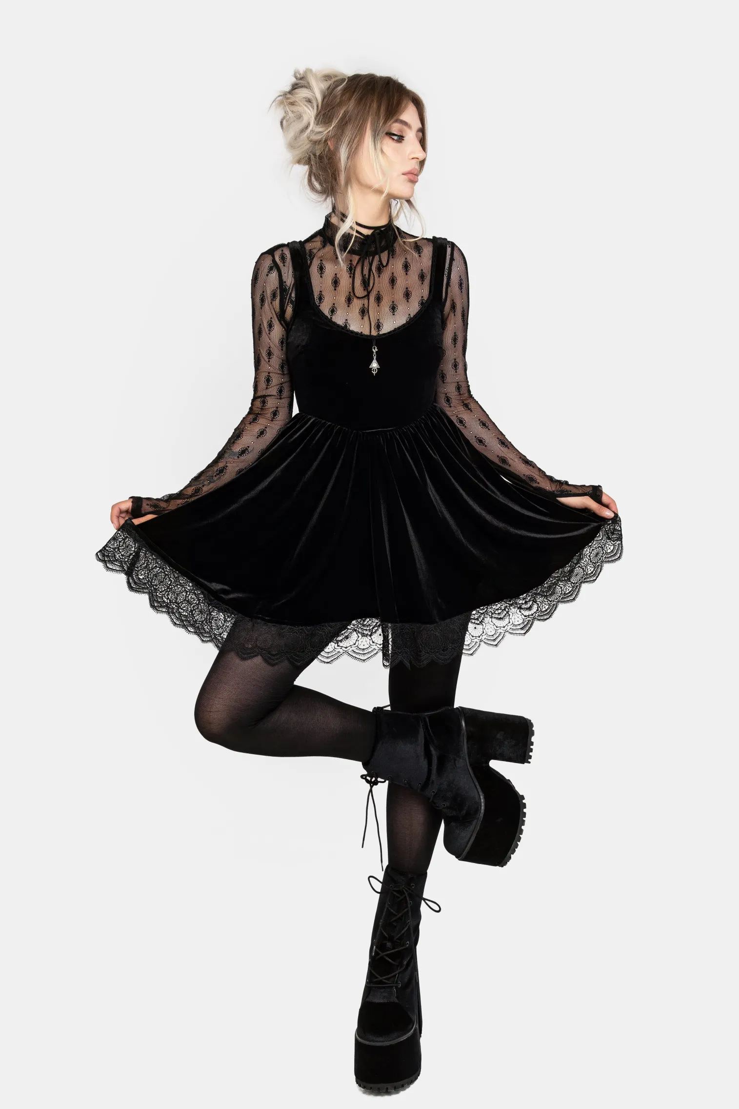 Essendi Long Sleeve Mesh Top
