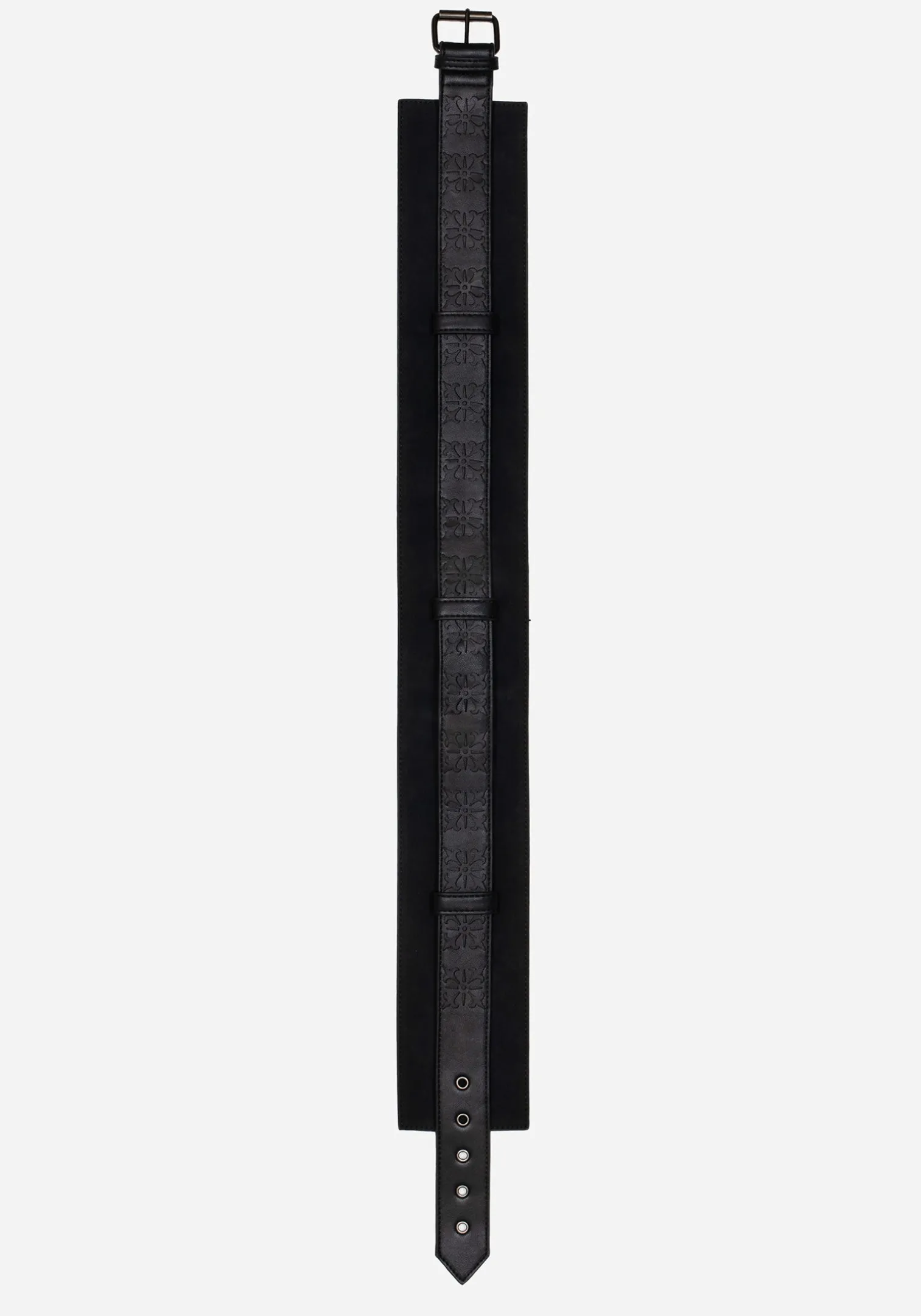 Eugenia Cross Cut Out Detail Faux Suede Waist Belt