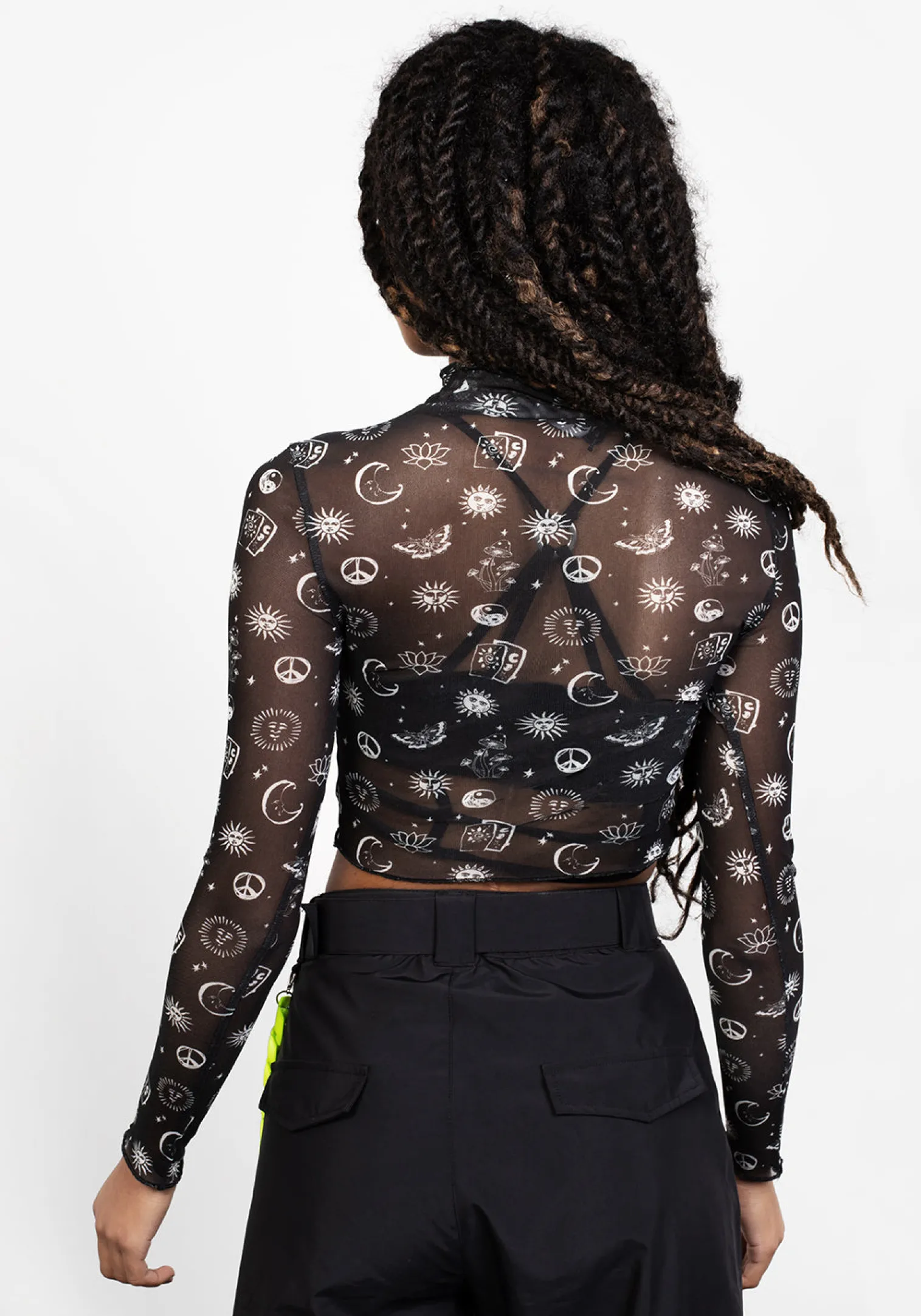 Euphoria Lettuce Edge Mesh Crop Top