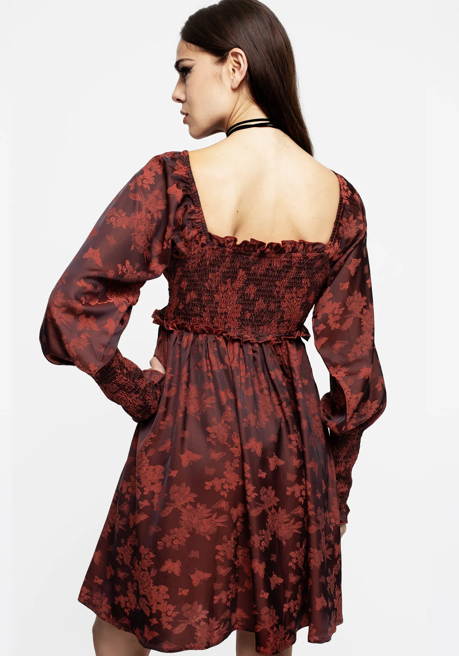 Euthalia Butterfly Jacquard Mini Dress