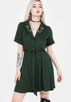 Fable Button Up Mini Shirt Dress