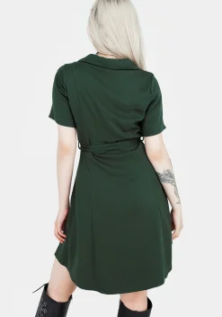 Fable Button Up Mini Shirt Dress