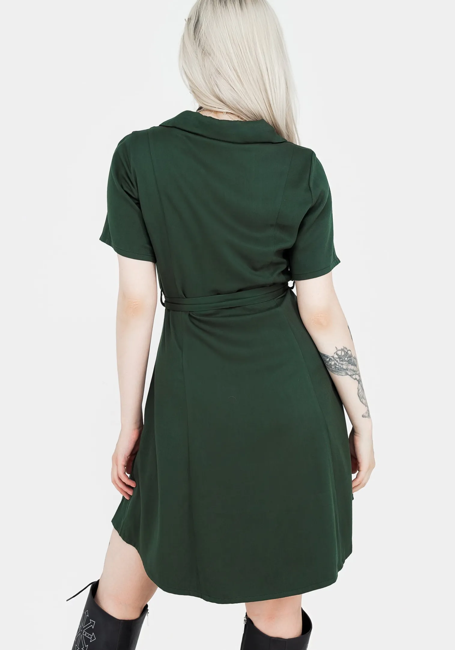 Fable Button Up Mini Shirt Dress