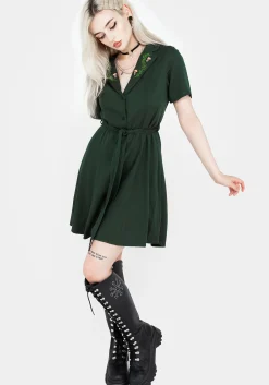 Fable Button Up Mini Shirt Dress