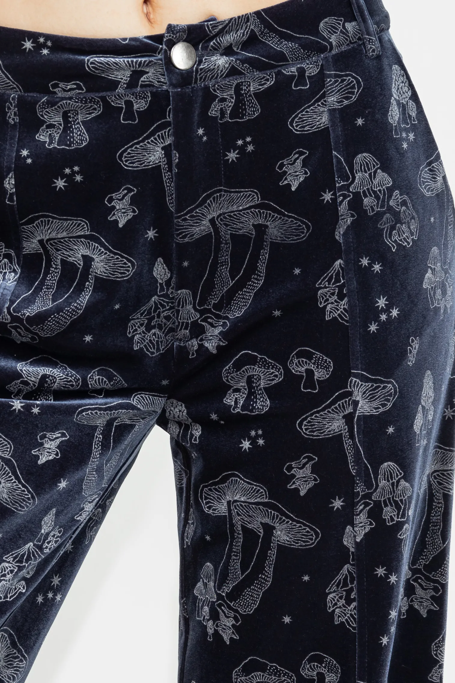 Faefire Foil Print Velour Wide Leg Trousers