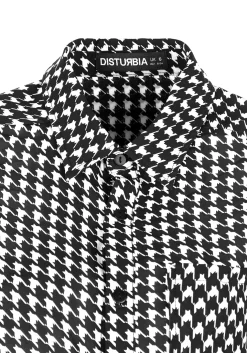 Fatale Houndstooth Shirt Dress