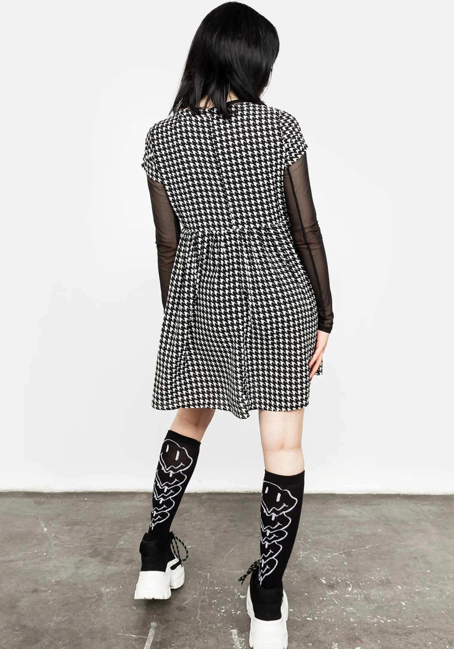 Fatale Houndstooth Skater Dress