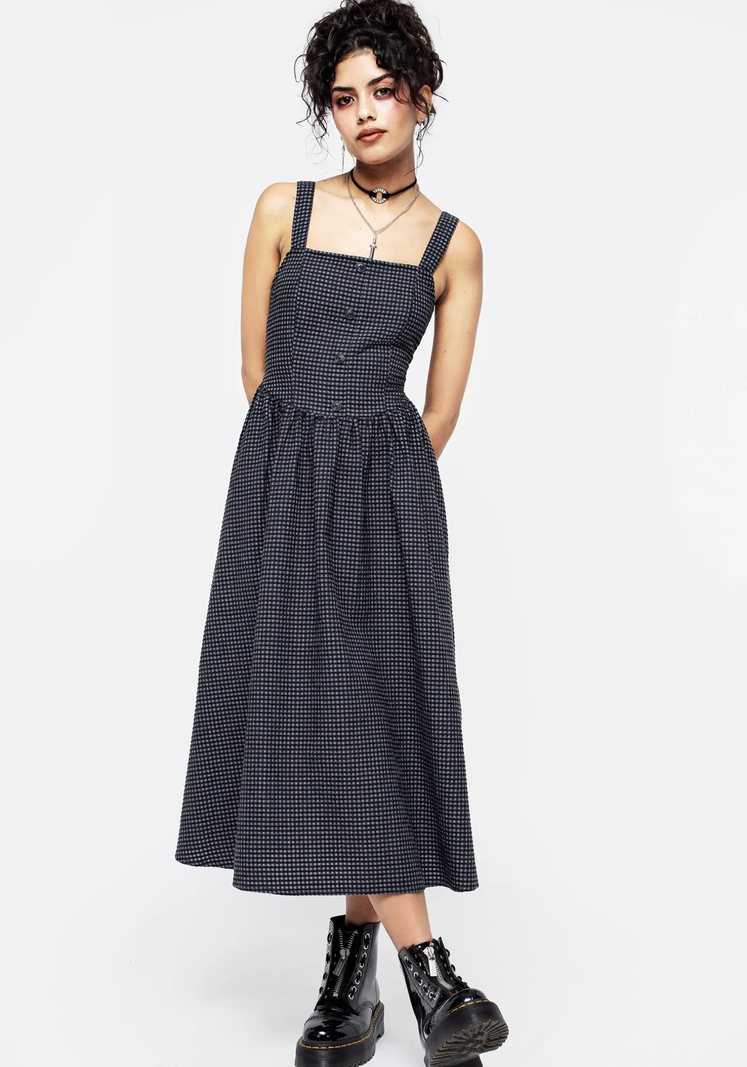 Faythe Apron Midi Dress