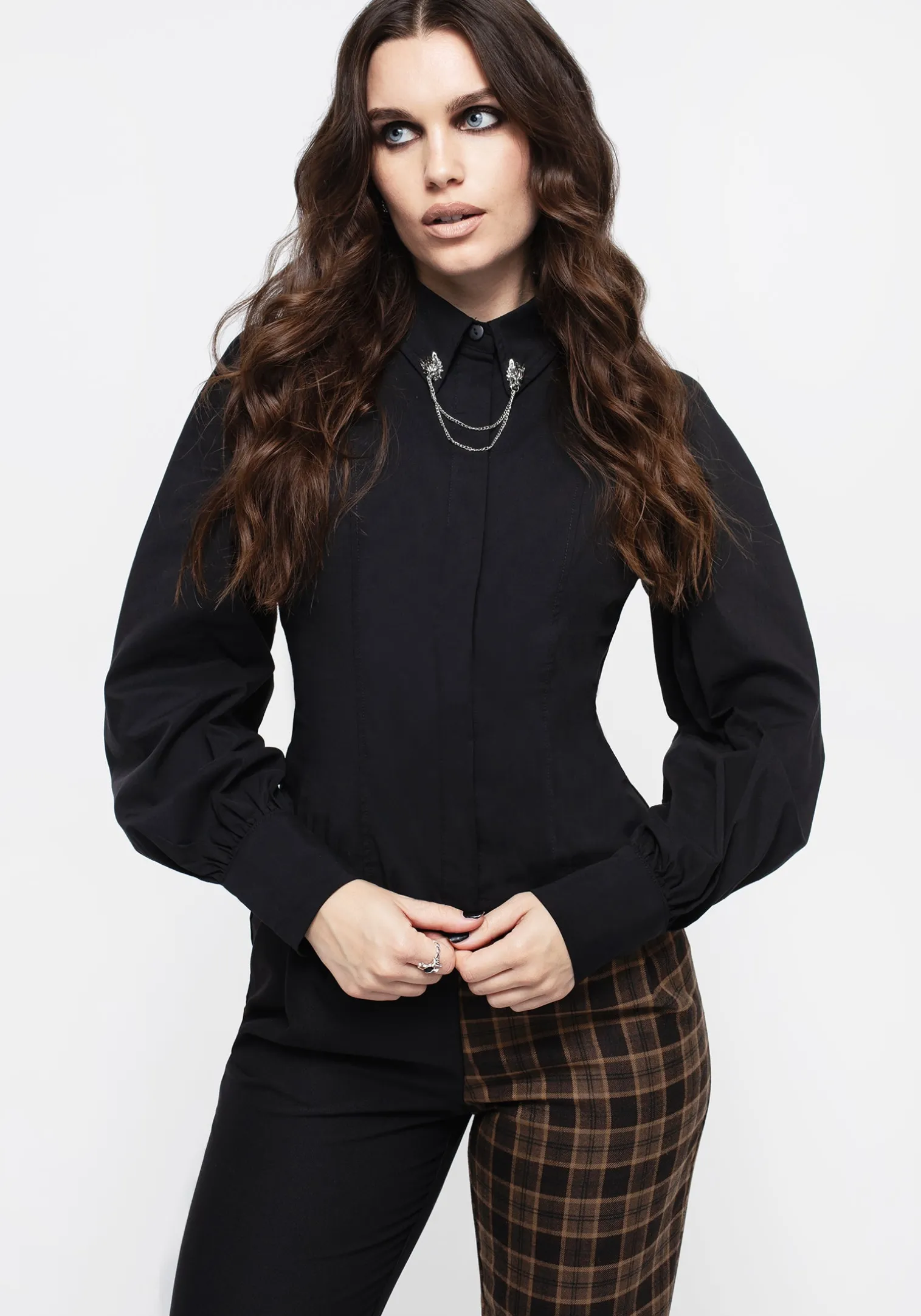 Fenrir Puff Sleeve Fitted Shirt