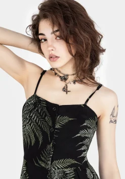 Fern Button Up Apron Dress