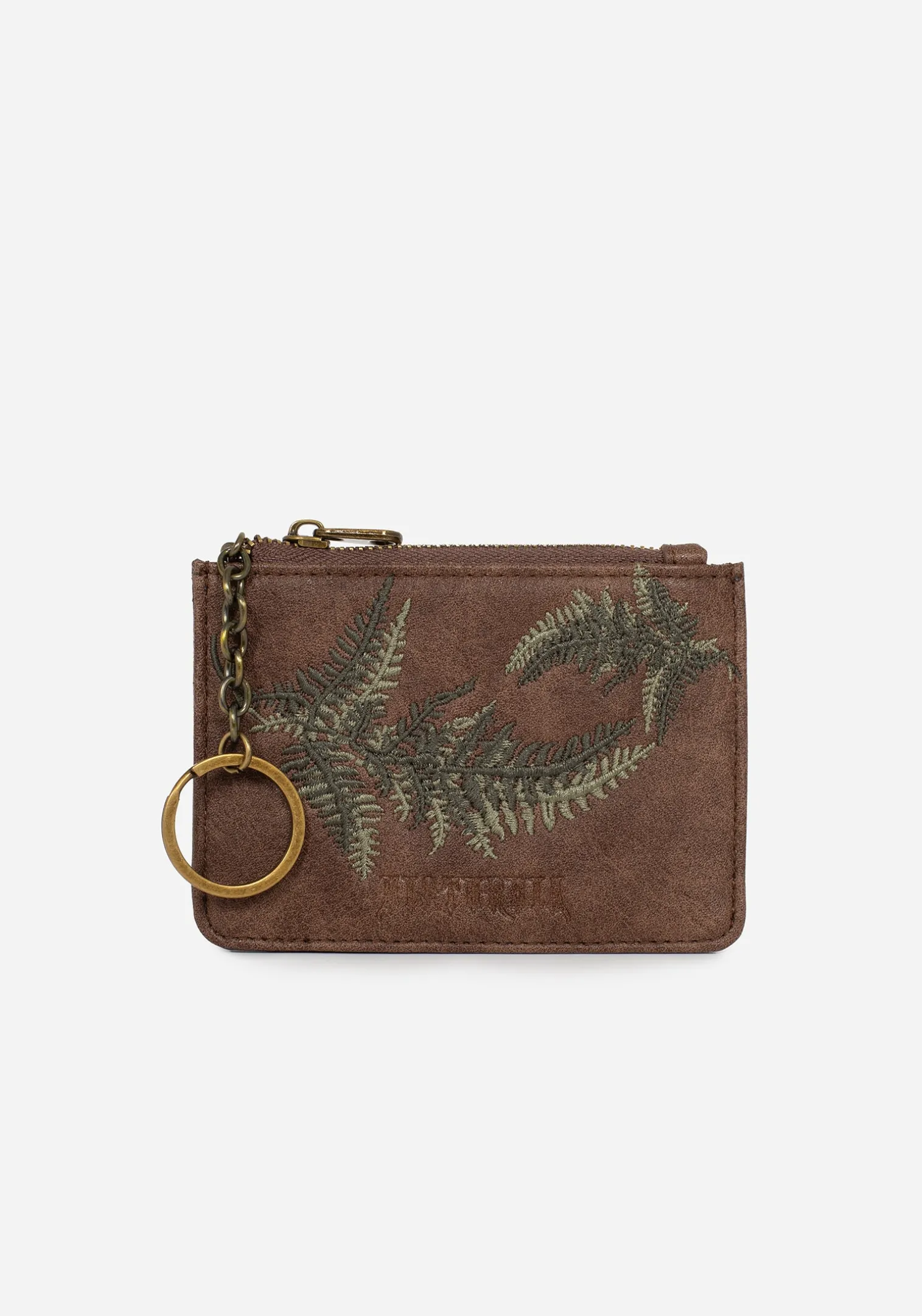 Fern Embroidered Card Holder