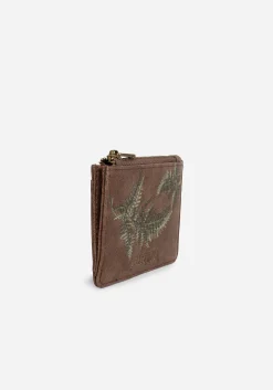 Fern Embroidered Card Holder