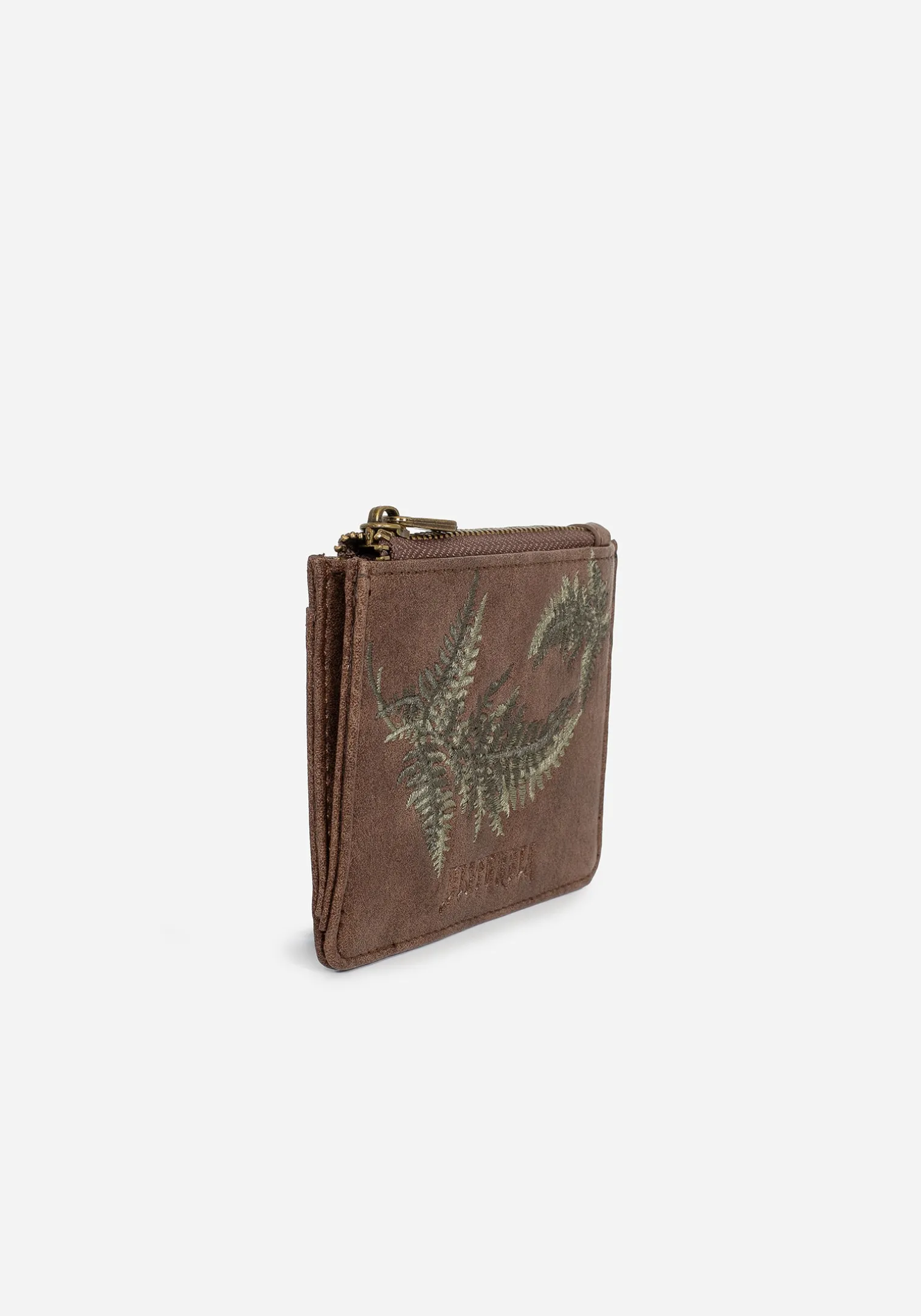 Fern Embroidered Card Holder