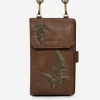 Fern Embroidered Crossbody Phone Bag