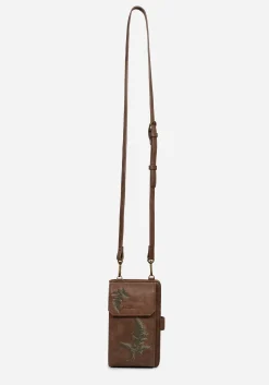 Fern Embroidered Crossbody Phone Bag