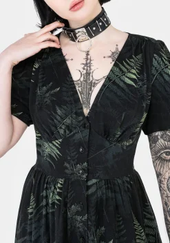 Fernery Button Up Corset Mini Dress