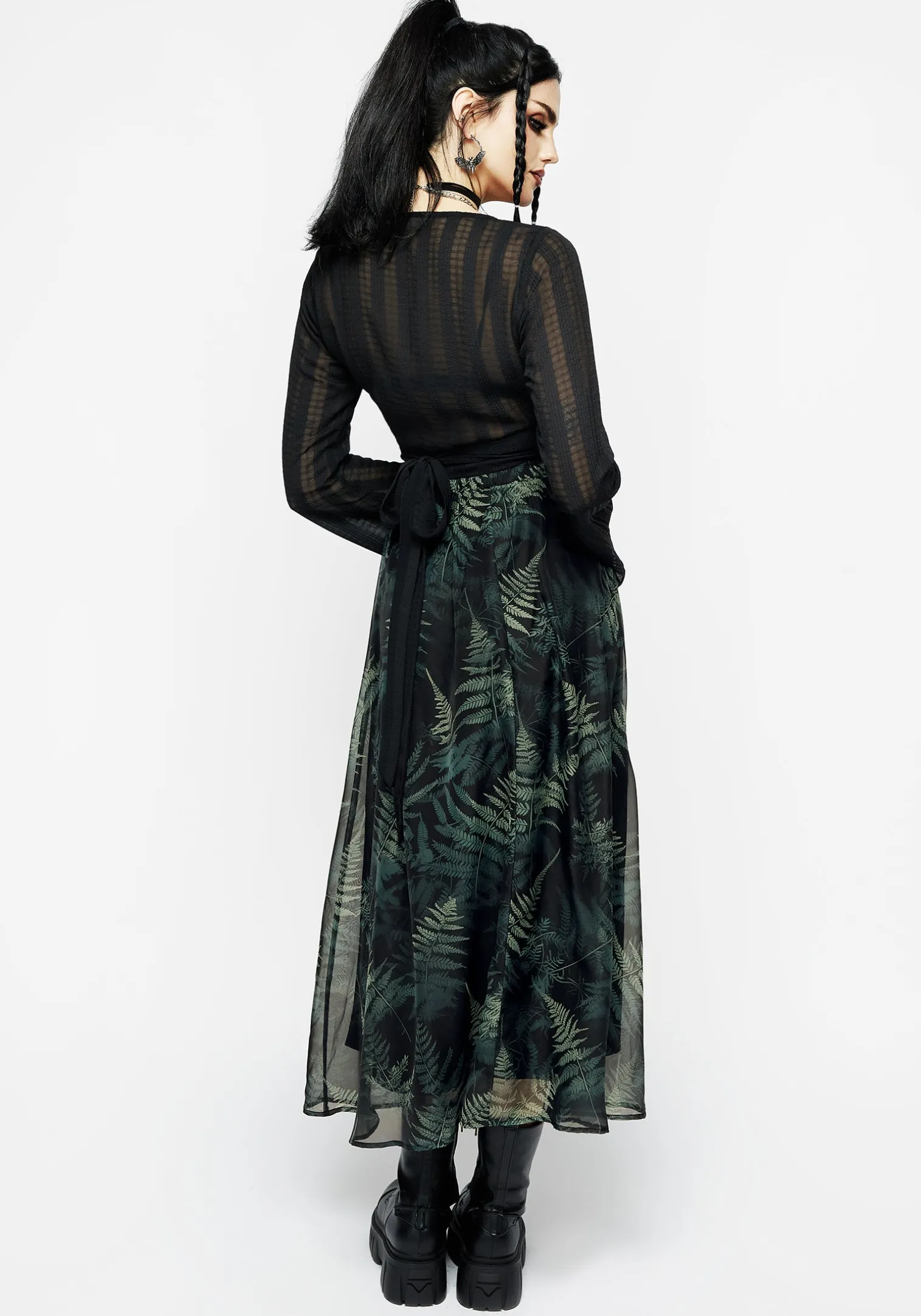 Fernery Chiffon Midaxi Skirt