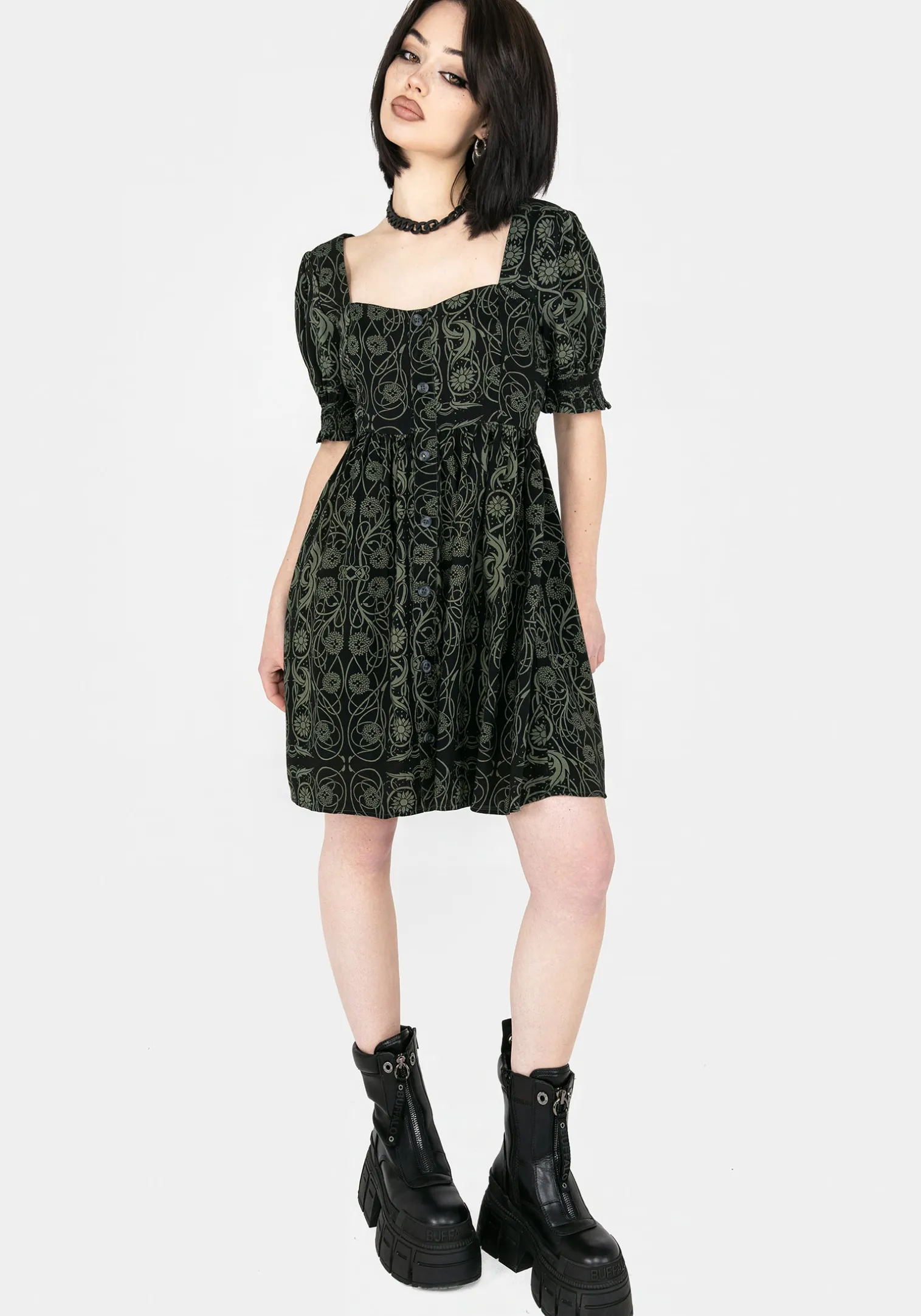 Fianna Button Front Mini Dress