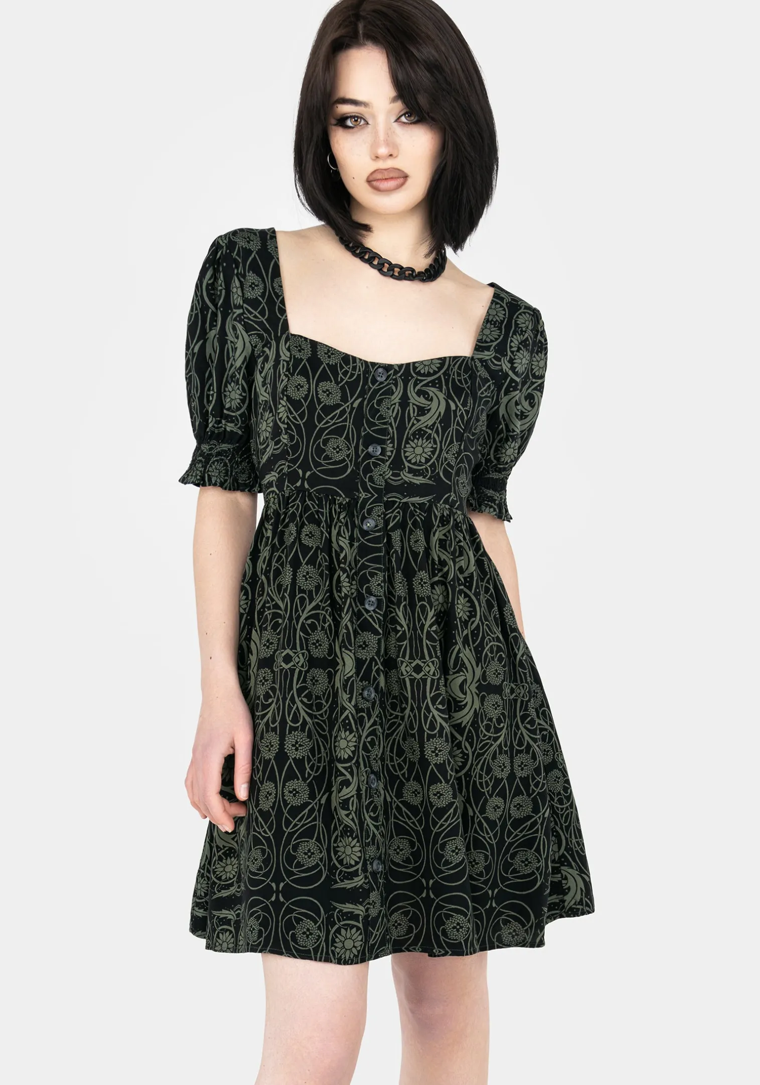 Fianna Button Front Mini Dress