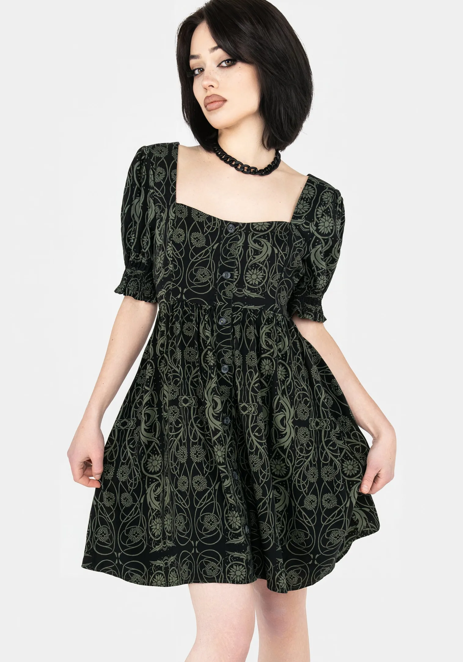 Fianna Button Front Mini Dress