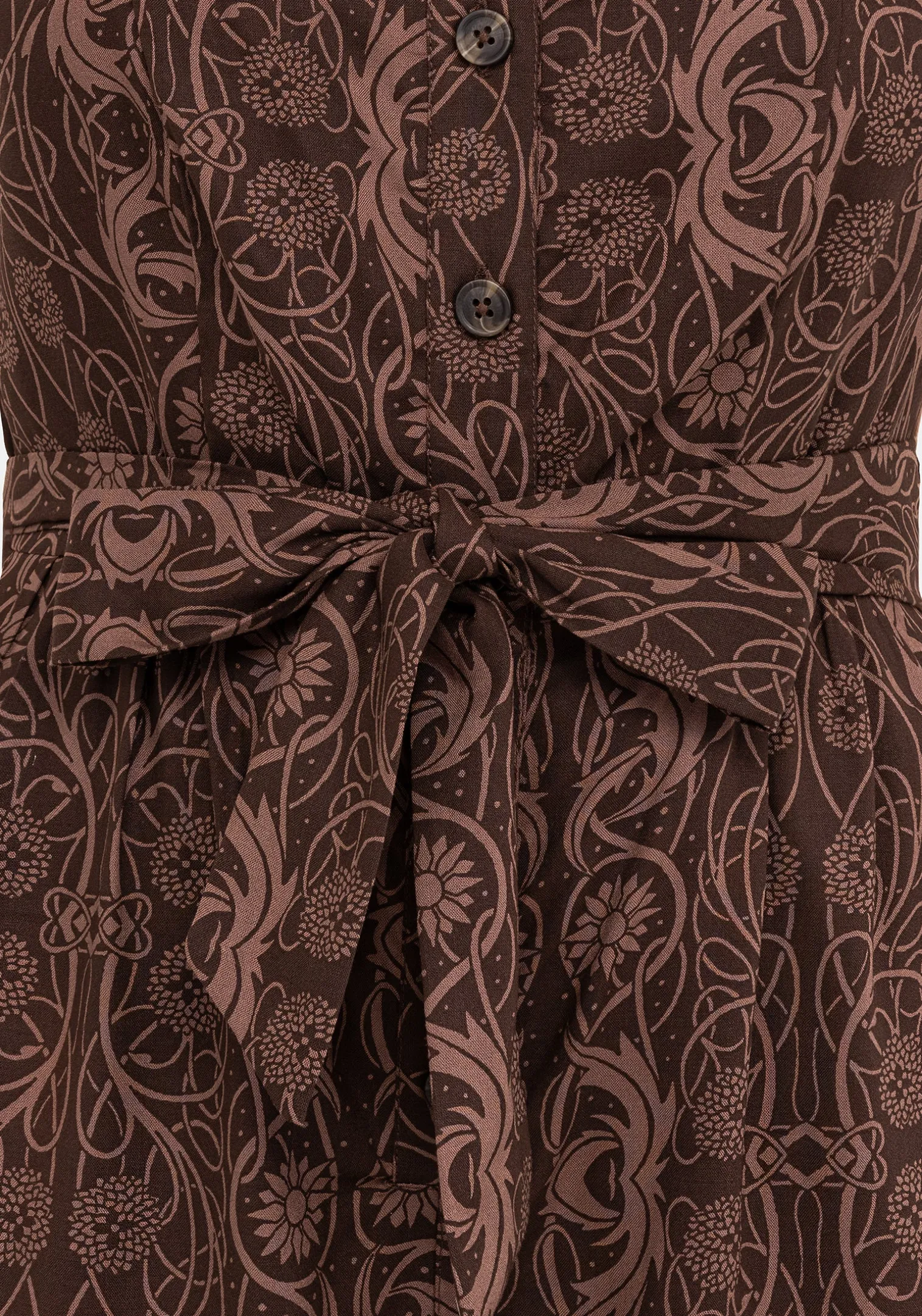 Fianna Wide Leg Jumpsuit - Brown