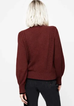 Foxfire Embroidered Cable Knit Cardigan