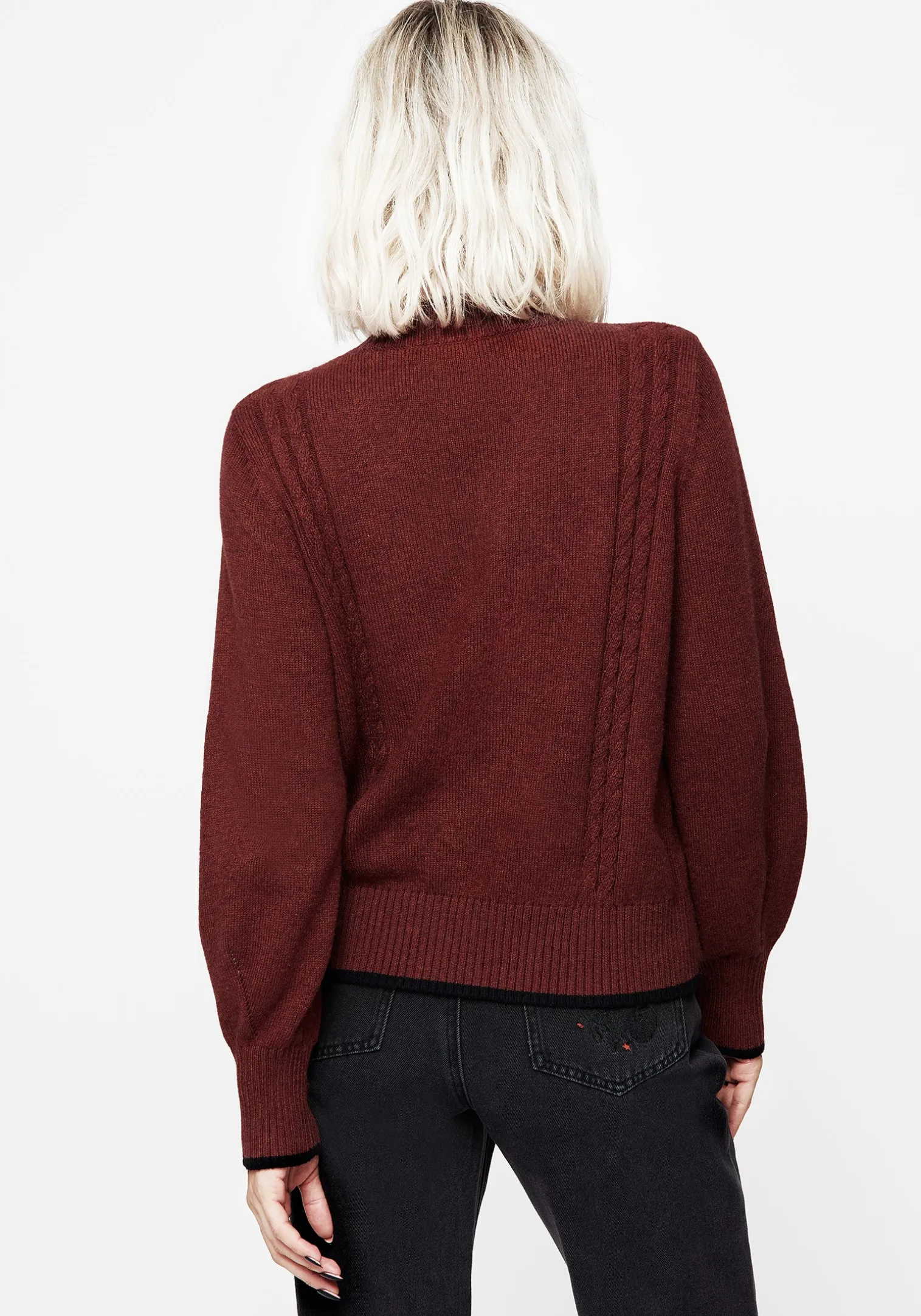 Foxfire Embroidered Cable Knit Cardigan