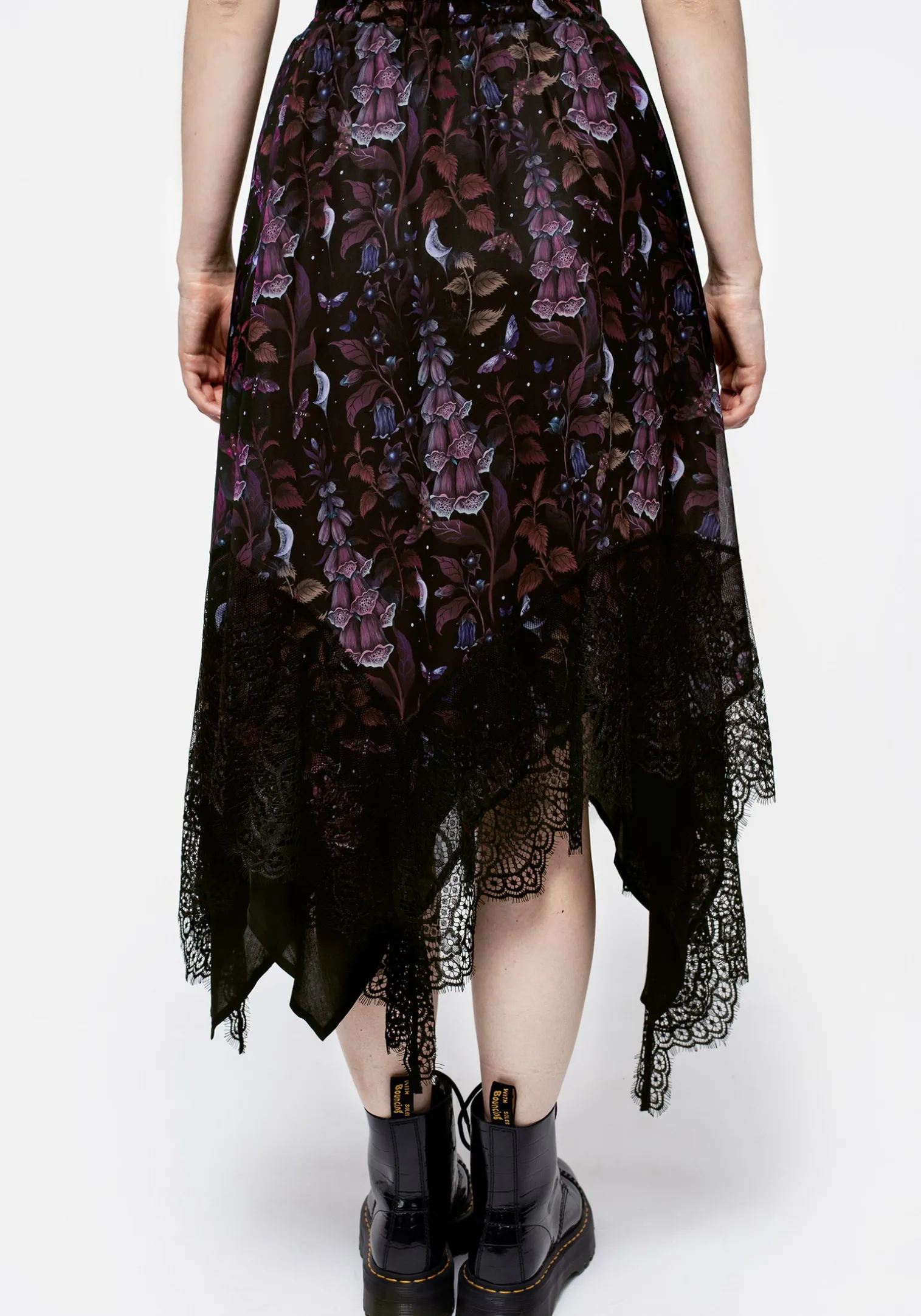Foxglove Chiffon Handkerchief Hem Skirt