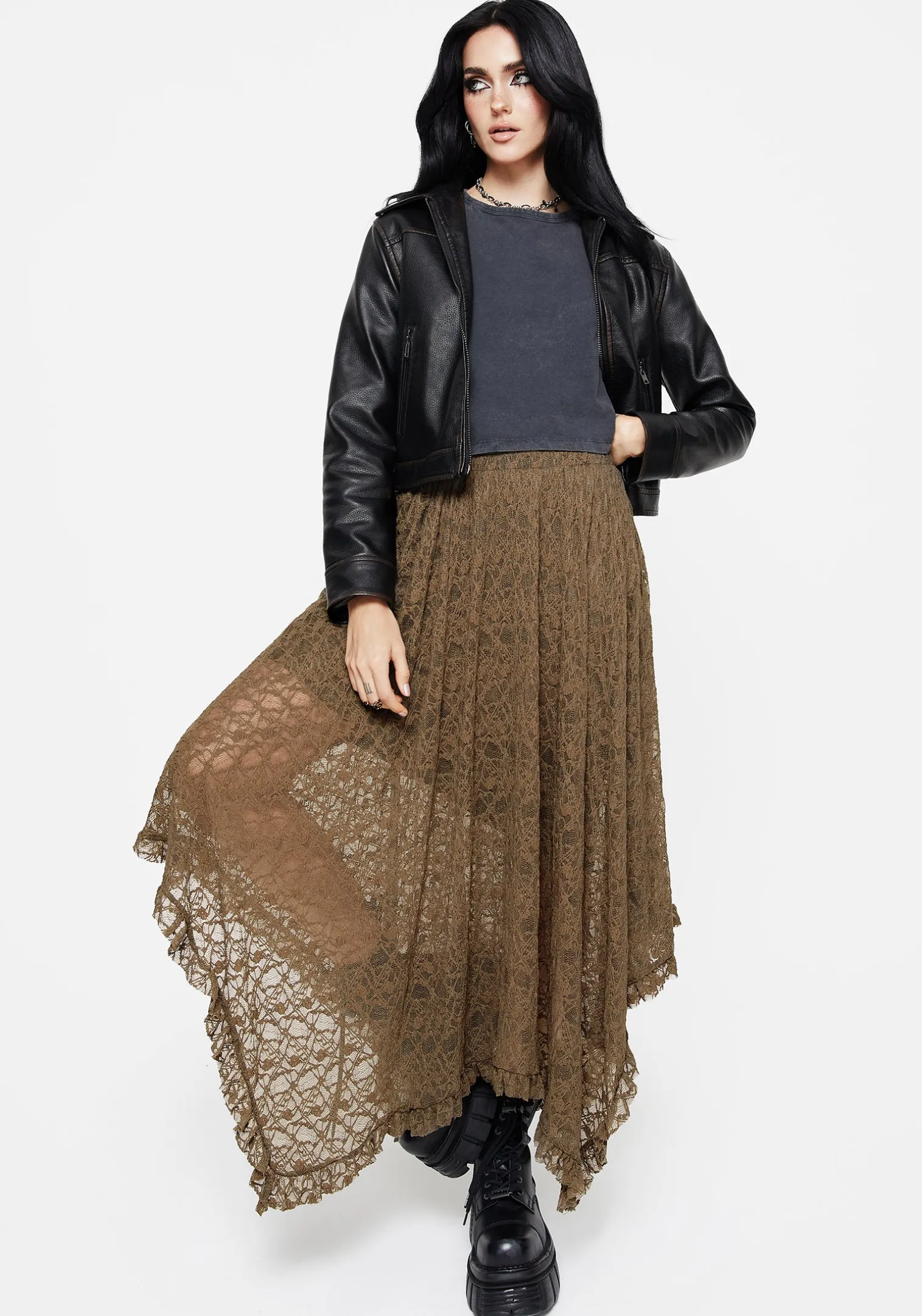 Foxglove Cotton Embroidered Boxy Crop Tee