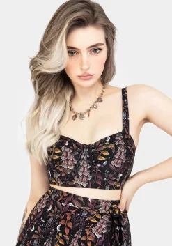 Foxglove Floral Print Bikini Top
