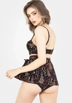Foxglove Floral Print Wrap Swim Skirt