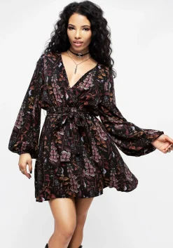 Foxglove Mini Wrap Dress