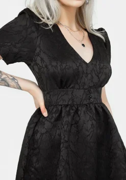 Fracture V-Neck Mini Dress